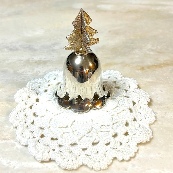 Silverplated Christmas tree bell - Picture 3 of 3